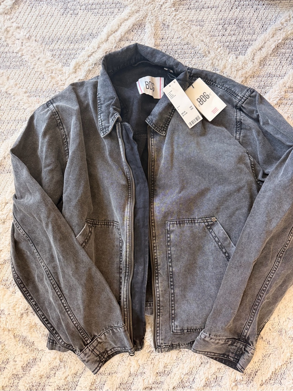 BDG Men’s Washed Black Denim Jacket NWT